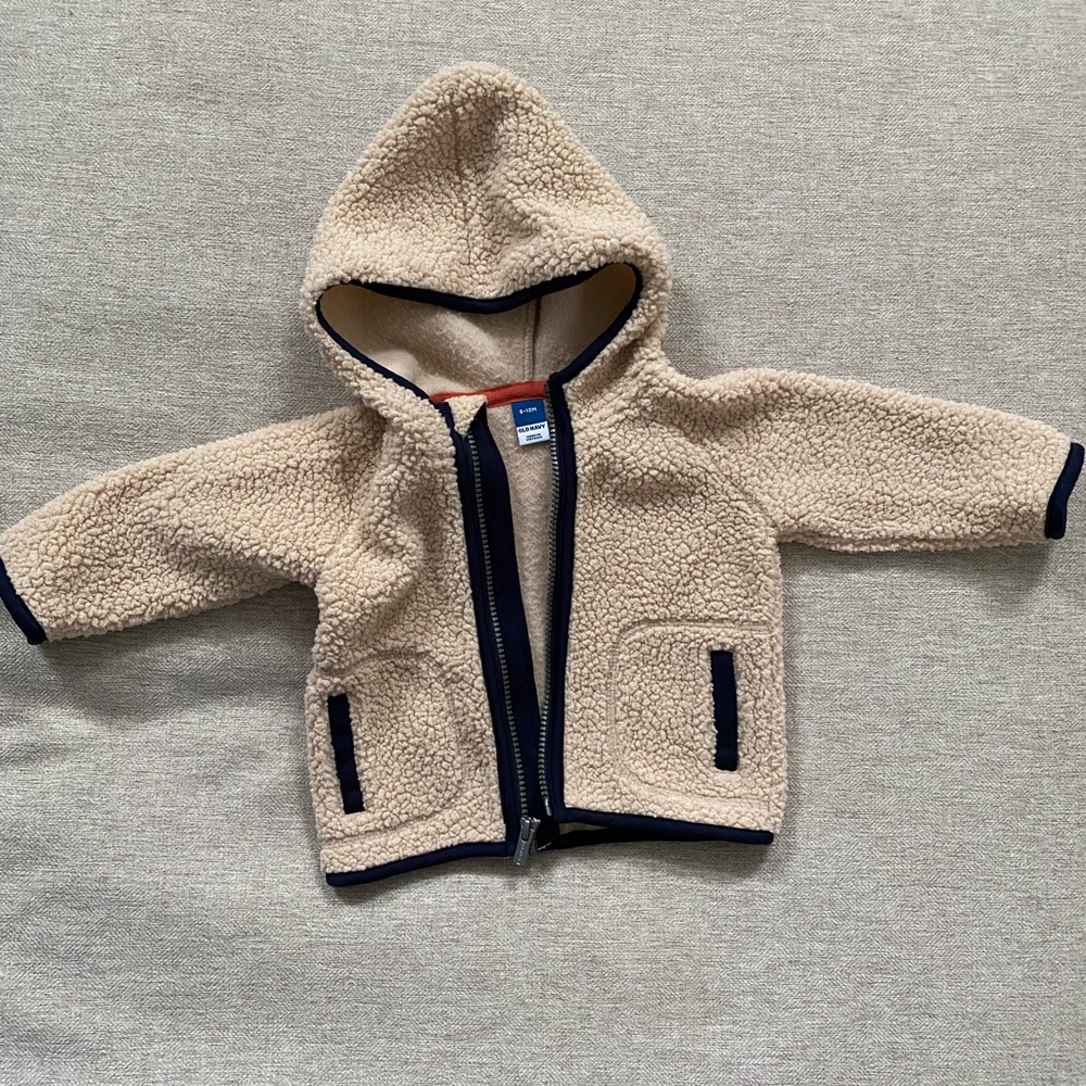 Cozy Tan Old Navy Sherpa Baby Hoodie